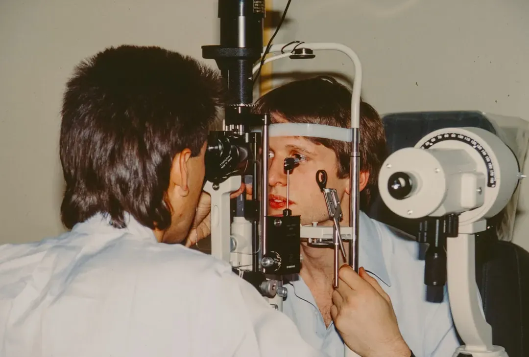 Person measuring facial proportions with calipers, demonstrating looksmaxxing tier analysis of bone structure and facial feat